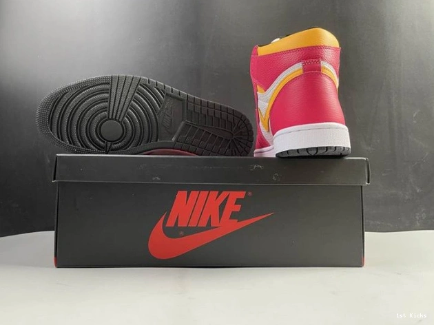 1st Kicks Shoes Fusion OGLight Red High 1 Air Jordan 555088-603 0814